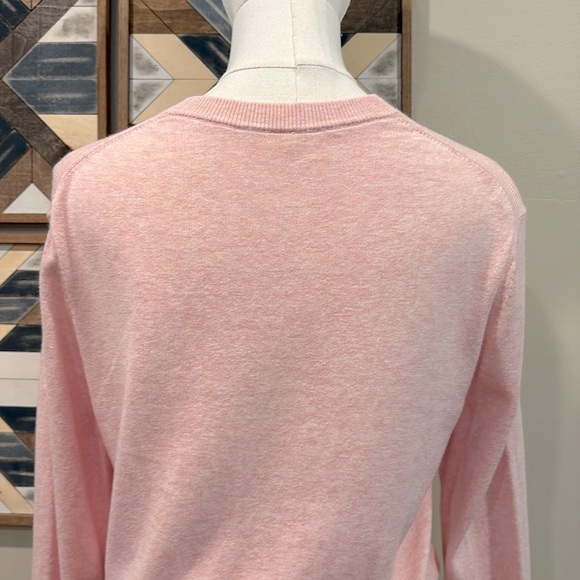 Lululemon Crossover Ribbed Waist Sweater Cotton Cashmere Heathered Dew Pink 4 - Picture 6 of 9